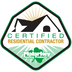 roofing, certified, contractor, hail, damage, storm, rain, water, leak, repair, roofer, custom, roof, free, estimate, inspection, malarkey, logo